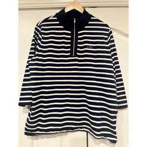 Lauren Active Ralph Lauren Black White Stripe 1/2 Zip Top Womens 3xl Nautical